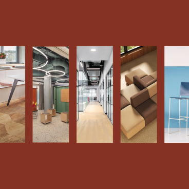 Diverse modern workspace images showcasing innovative design elements from Material Source Studio in Glasgow.