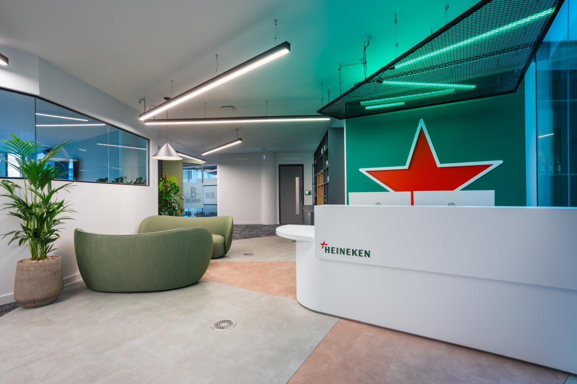 Benholm supports Claremont in bringing warmth, texture and vitality to HEINEKEN UK Edinburgh & London.