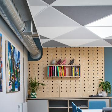 Zentia & Light Forms collaborate on a new angle for ceiling design.