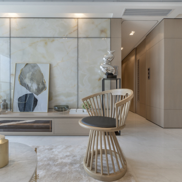 Stylish Hong Kong apartment interior featuring modern furniture and elegant decor reflecting Chinese five-elements philosophy.
