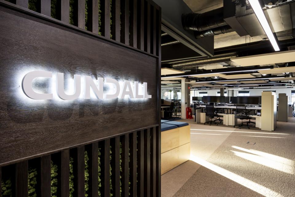 Debbie Smith, BIM technician & Callum Kerr, senior sustainability engineer, Cundall, unveil circularity focused workspace design.