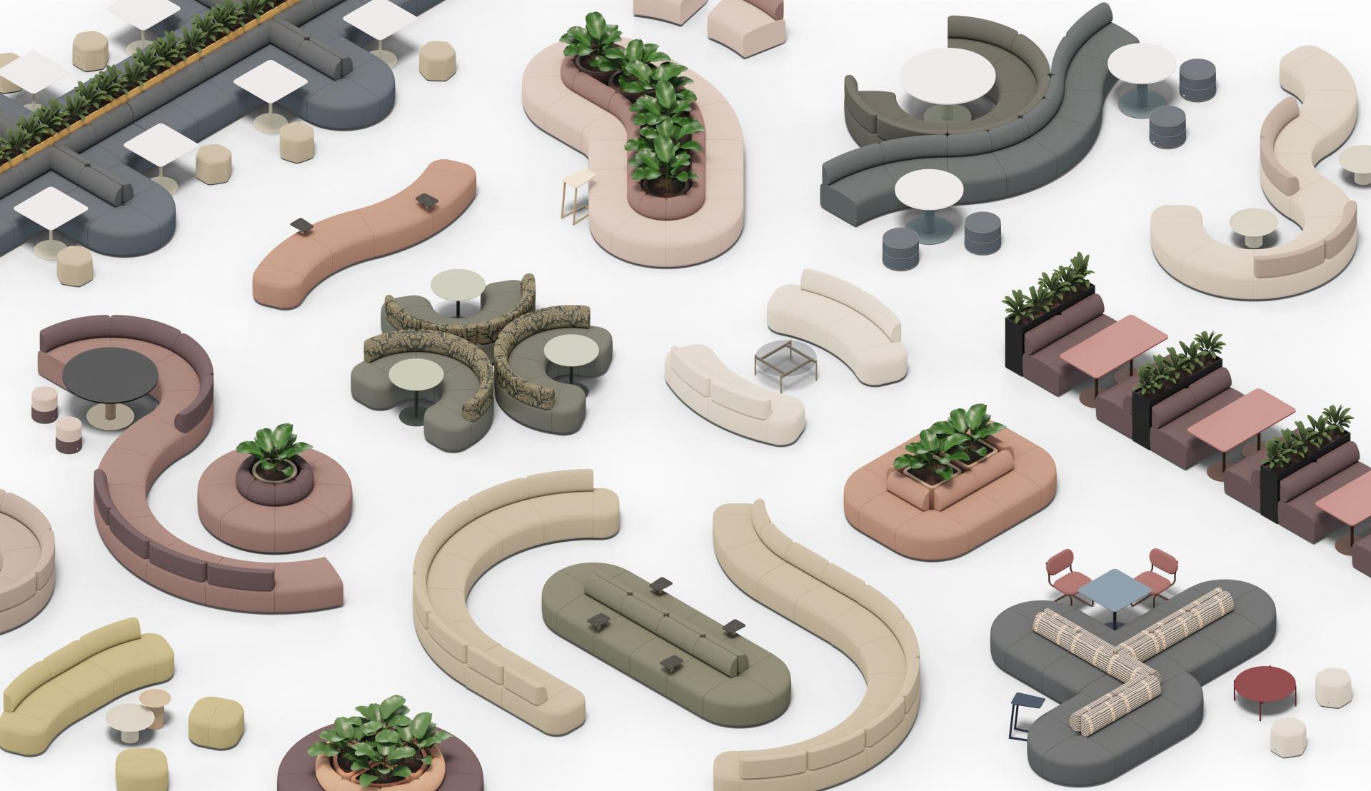 Camino by sixteen3: A modular seating system with flexibility at heart.