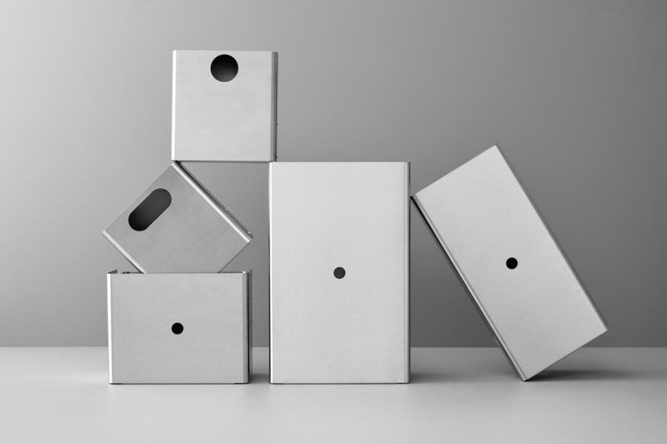 Modern stainless steel sanitary ware displayed in a minimalist design, showcasing d line's focus on form and function.