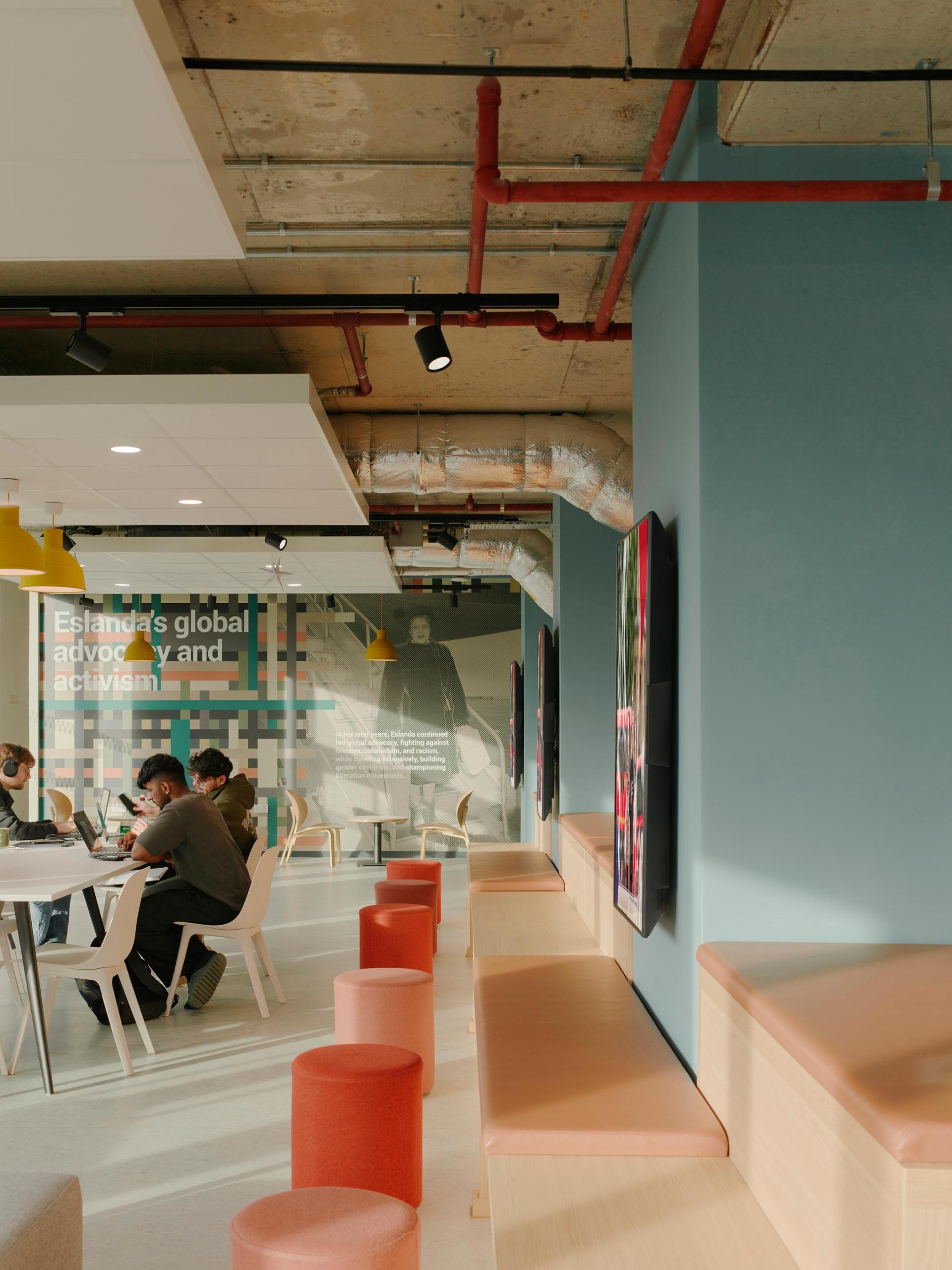 Interiors for LSE Robeson House - a home for global minds - completed by Jasper Sanders + Partners.