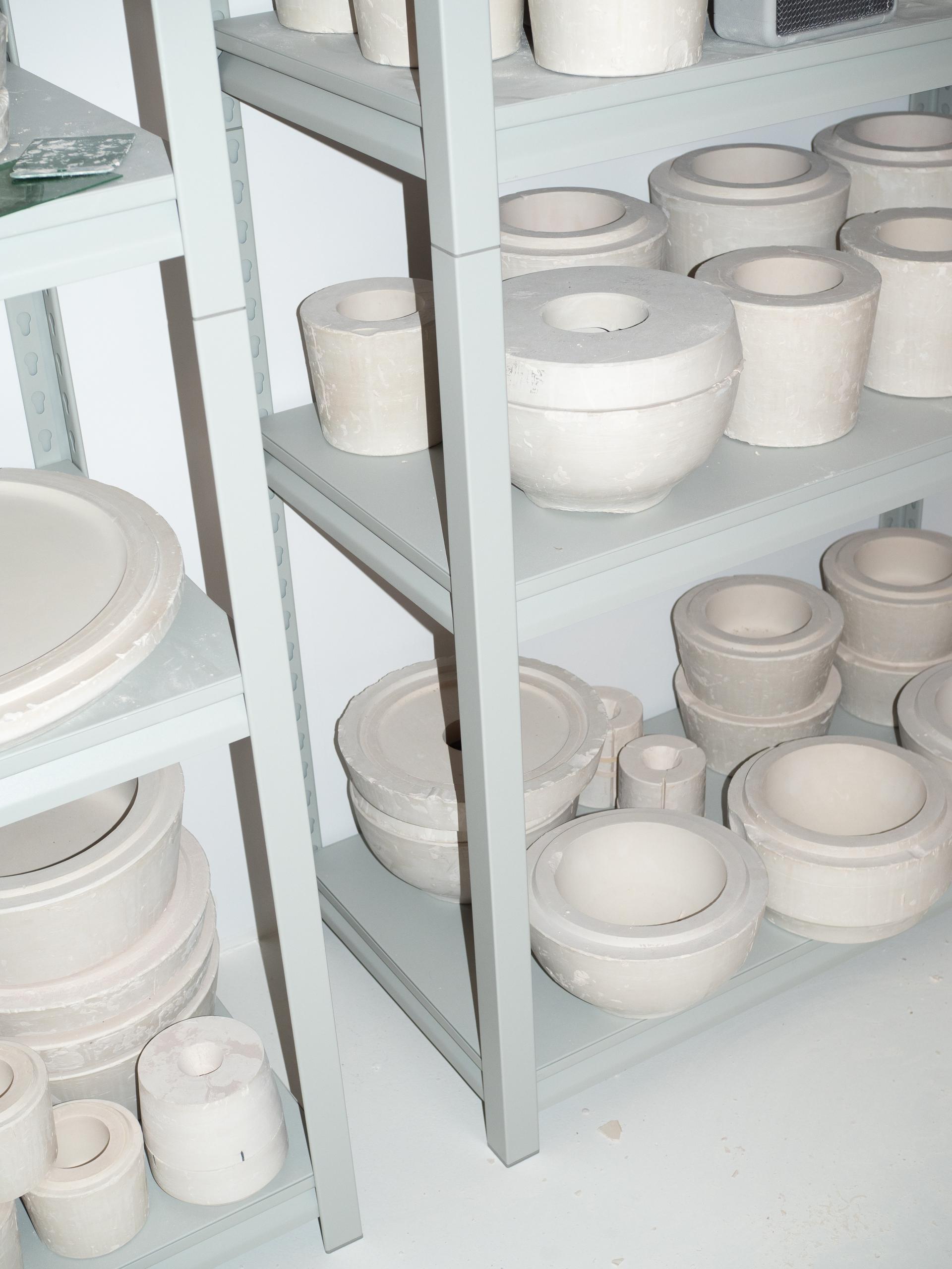 Candy colour and curves for Nodi ceramics studio & workshop by Franz Brannaschk.