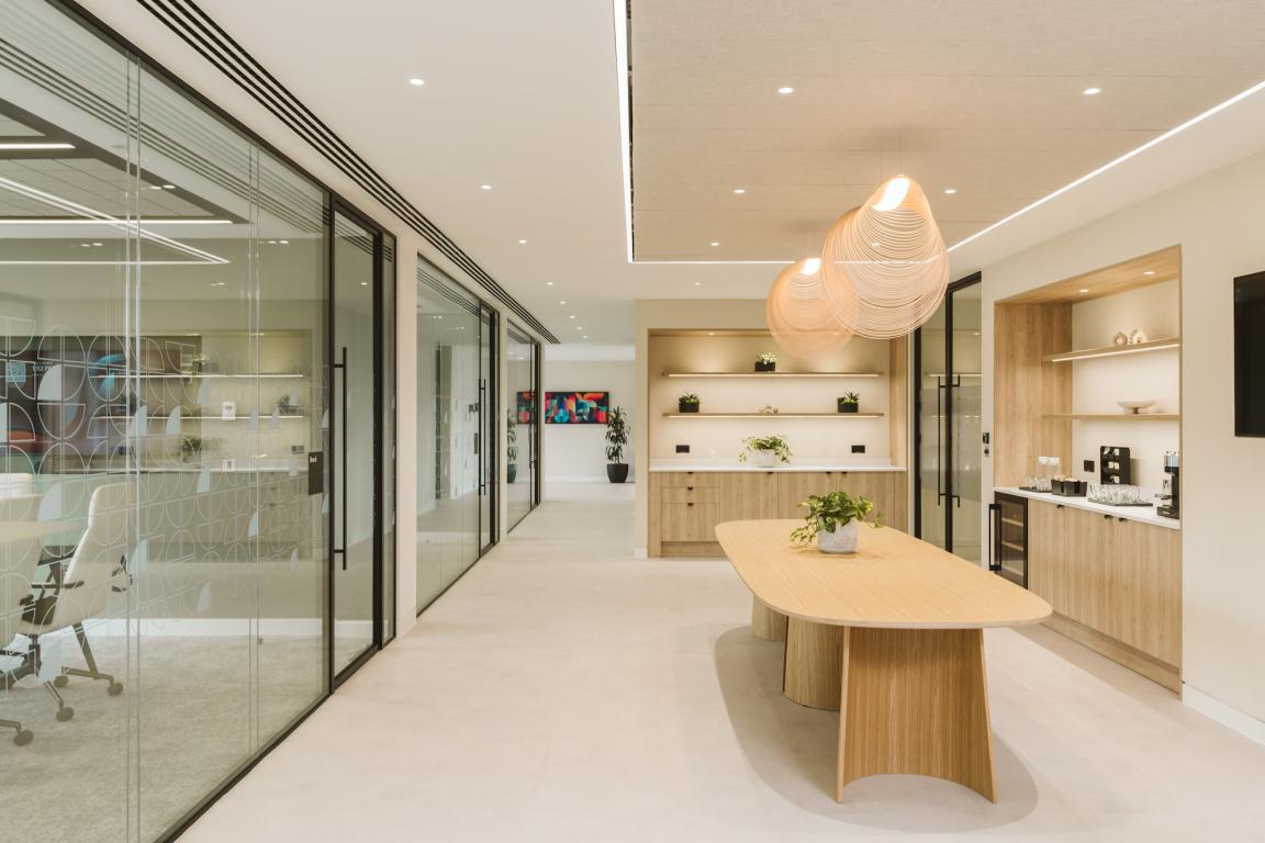 Thirdway crafts calming, textural scheme for Allspring's London workspace.