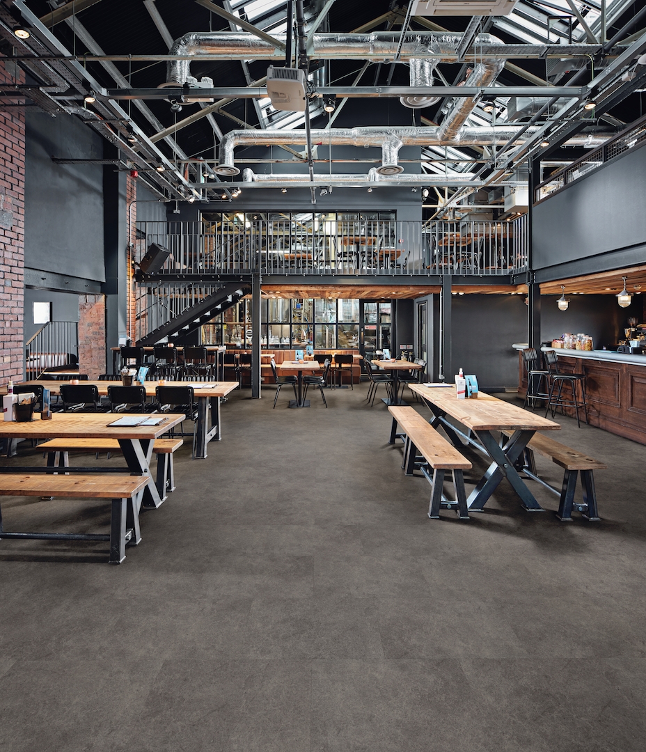 Karndean Designflooring - Korlok - RKT2406 Volcanic Black Restaurant / Bar