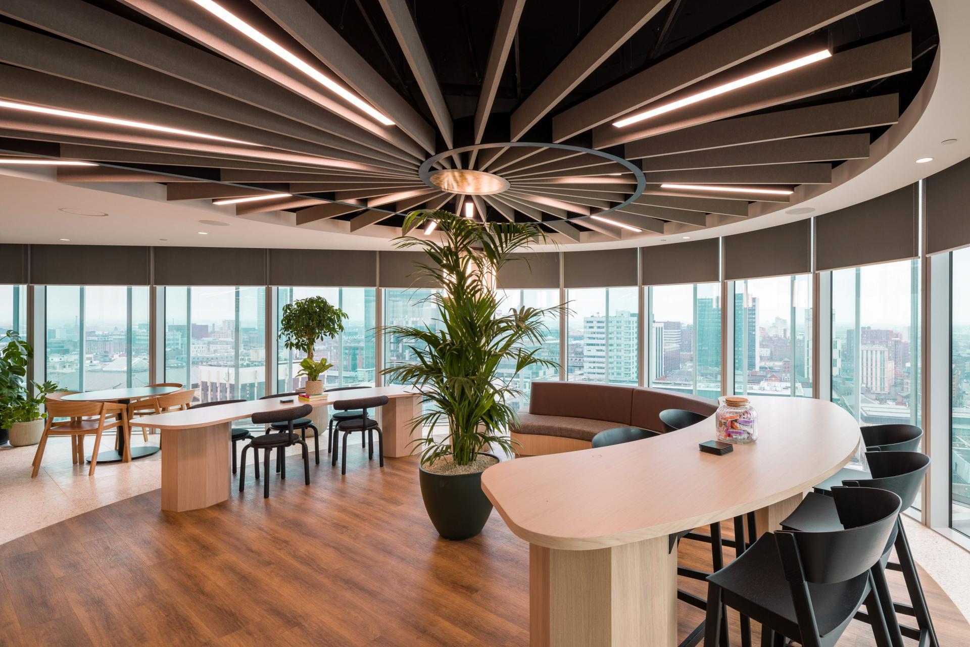 Collaboration between SpaceInvader and Overbury culminates in deeply detailed Manchester workspace.