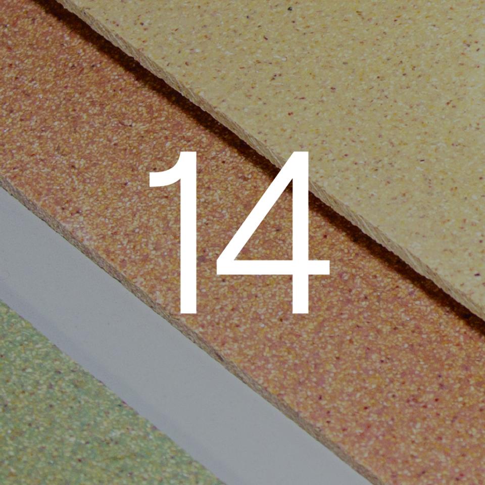 Sustainable CornWall® wall cladding samples made from corn waste, showcasing natural texture and eco-friendly design.