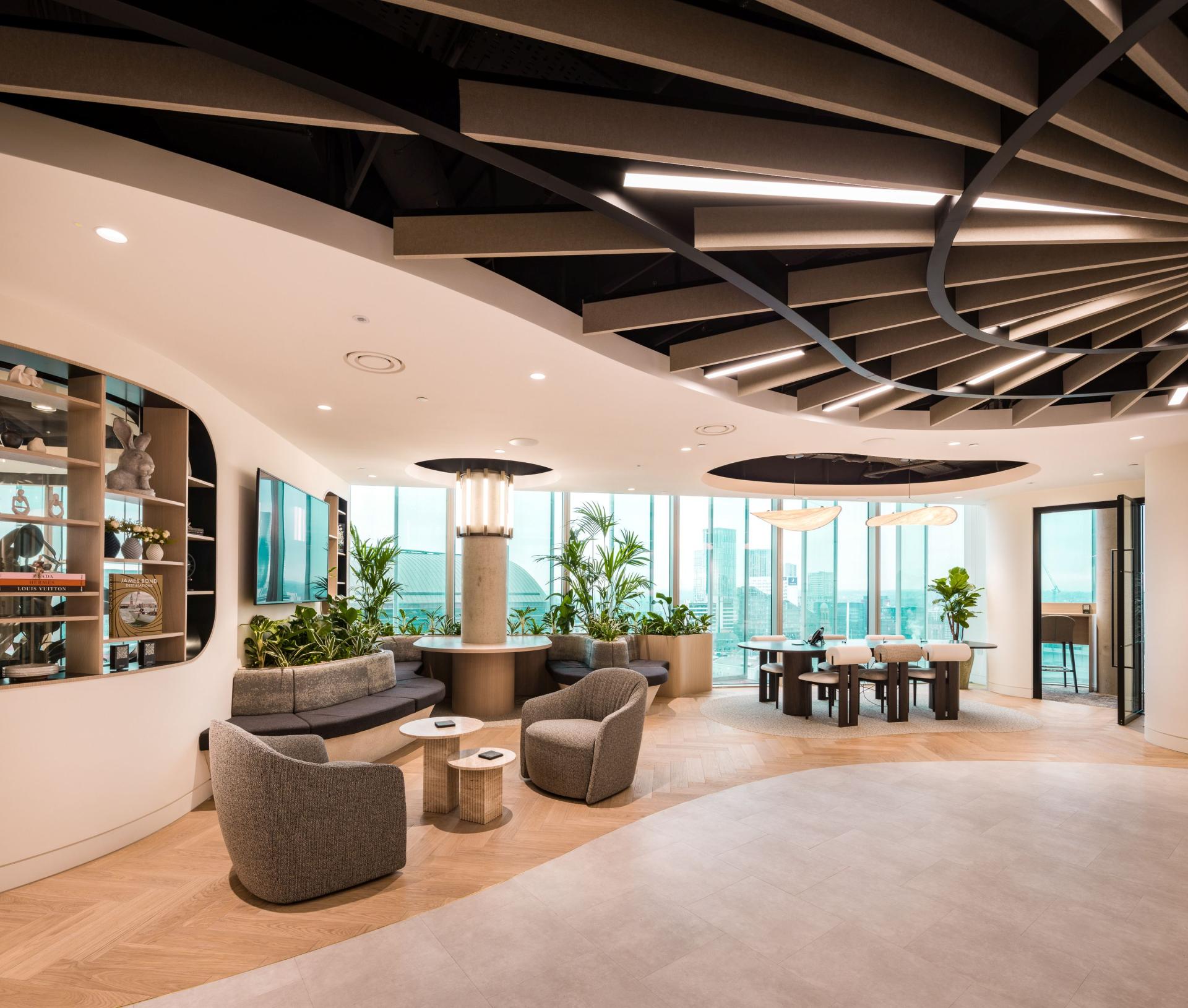 Collaboration between SpaceInvader and Overbury culminates in deeply detailed Manchester workspace.