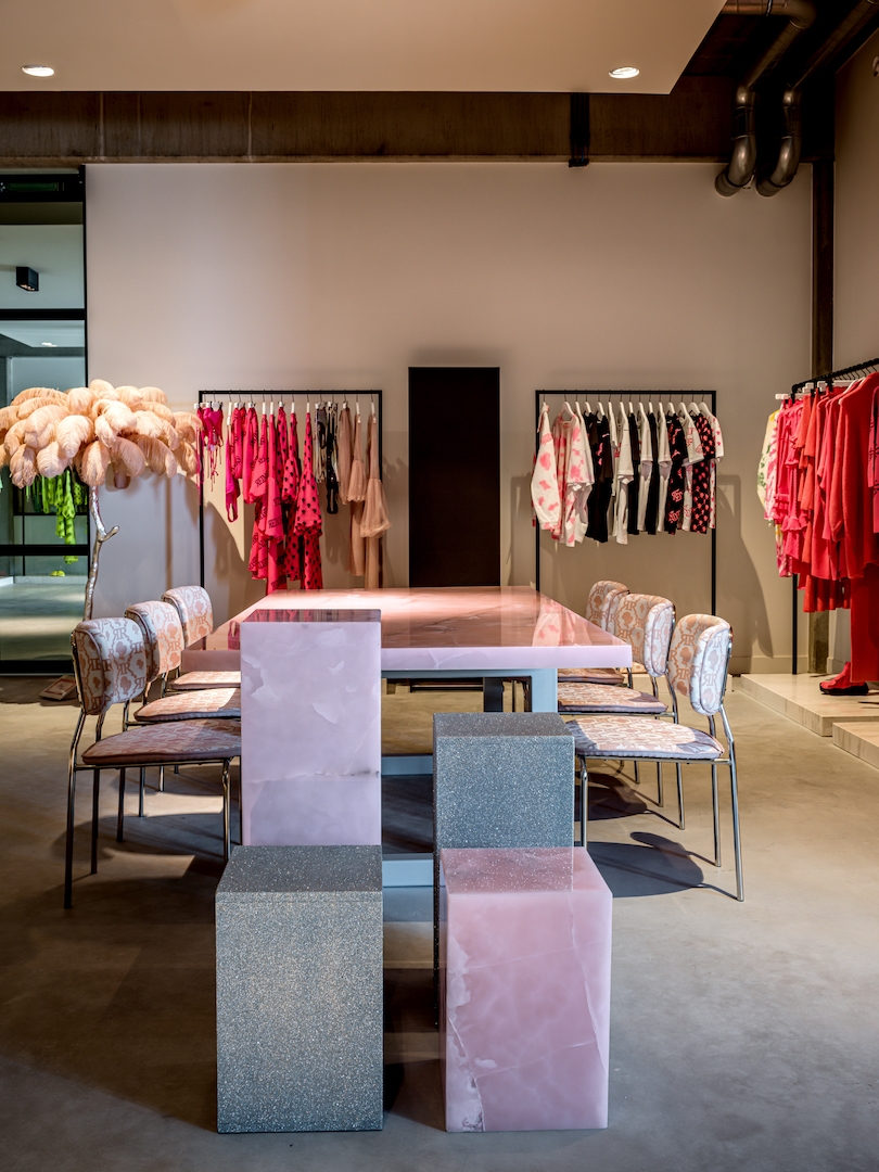 Marbel Furniture by SolidNature enhances Dutch fashion brand Reinders.