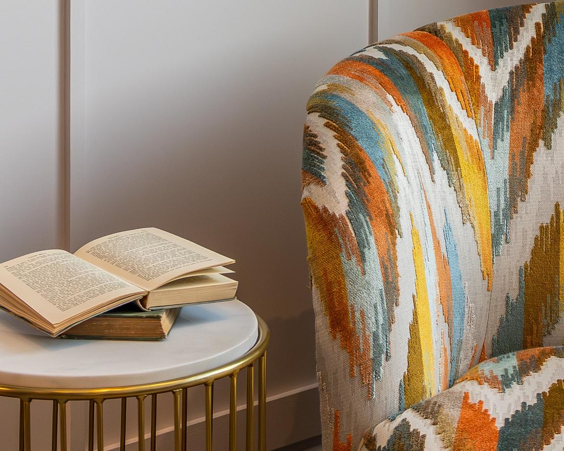 ILIV fabrics featured as part of relaunch of Chamberlain Hotel in London's Tower Hill.