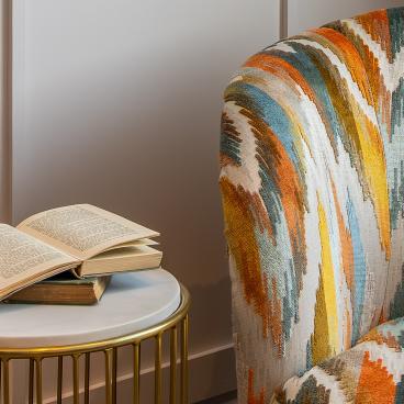 ILIV fabrics featured as part of relaunch of Chamberlain Hotel in London's Tower Hill.
