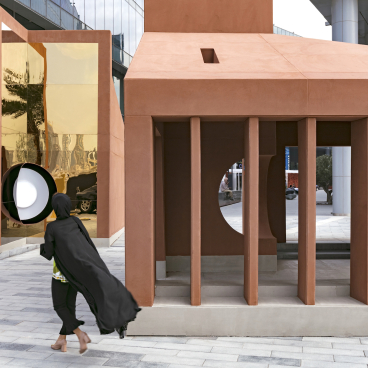 Anarchitect's installation at Dubai Design Week showcases innovative architecture reflecting the interplay of natural light and human experience.
