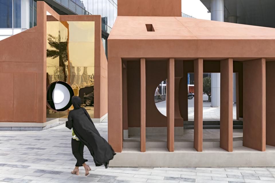 Anarchitect's installation at Dubai Design Week showcases innovative architecture reflecting the interplay of natural light and human experience.