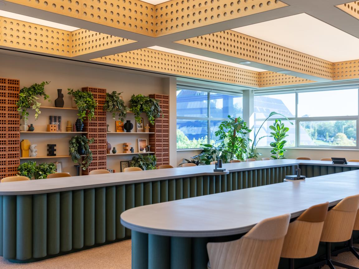 Sheila Bird's new HQ for Stockport based contractor TMT playfully celebrates The Art of Construction.