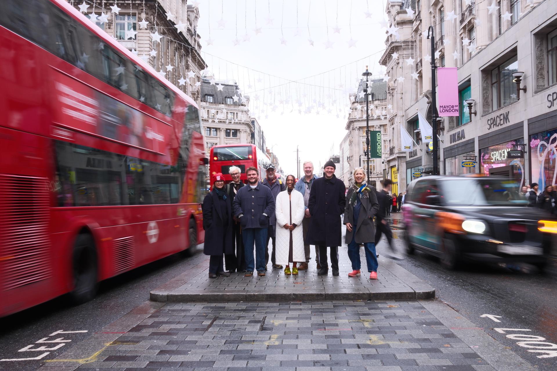First phase of Oxford Street pedestrianisation unveiled by East and Oxford Street Development Corporation.