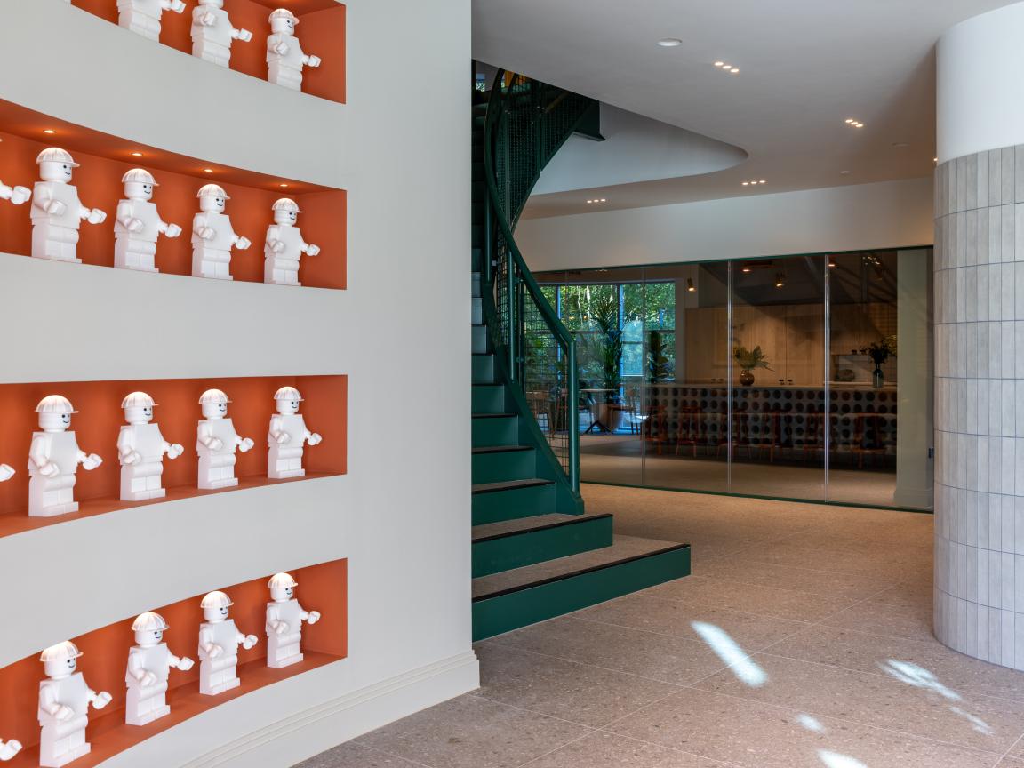 Sheila Bird's new HQ for Stockport based contractor TMT playfully celebrates The Art of Construction.