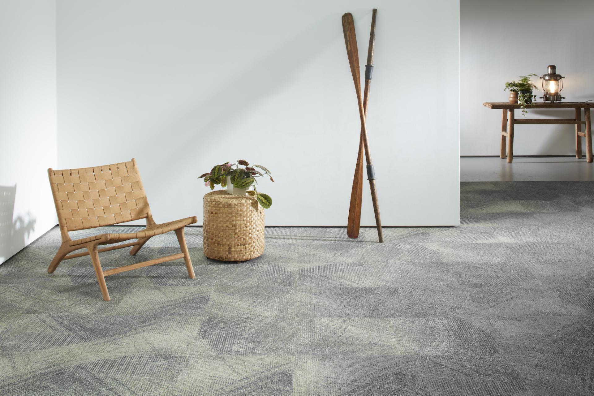 Milliken's Coastline - crafted from ECONYL® yarn - repurposes reclaimed fishing nets, carpets and nylon waste.