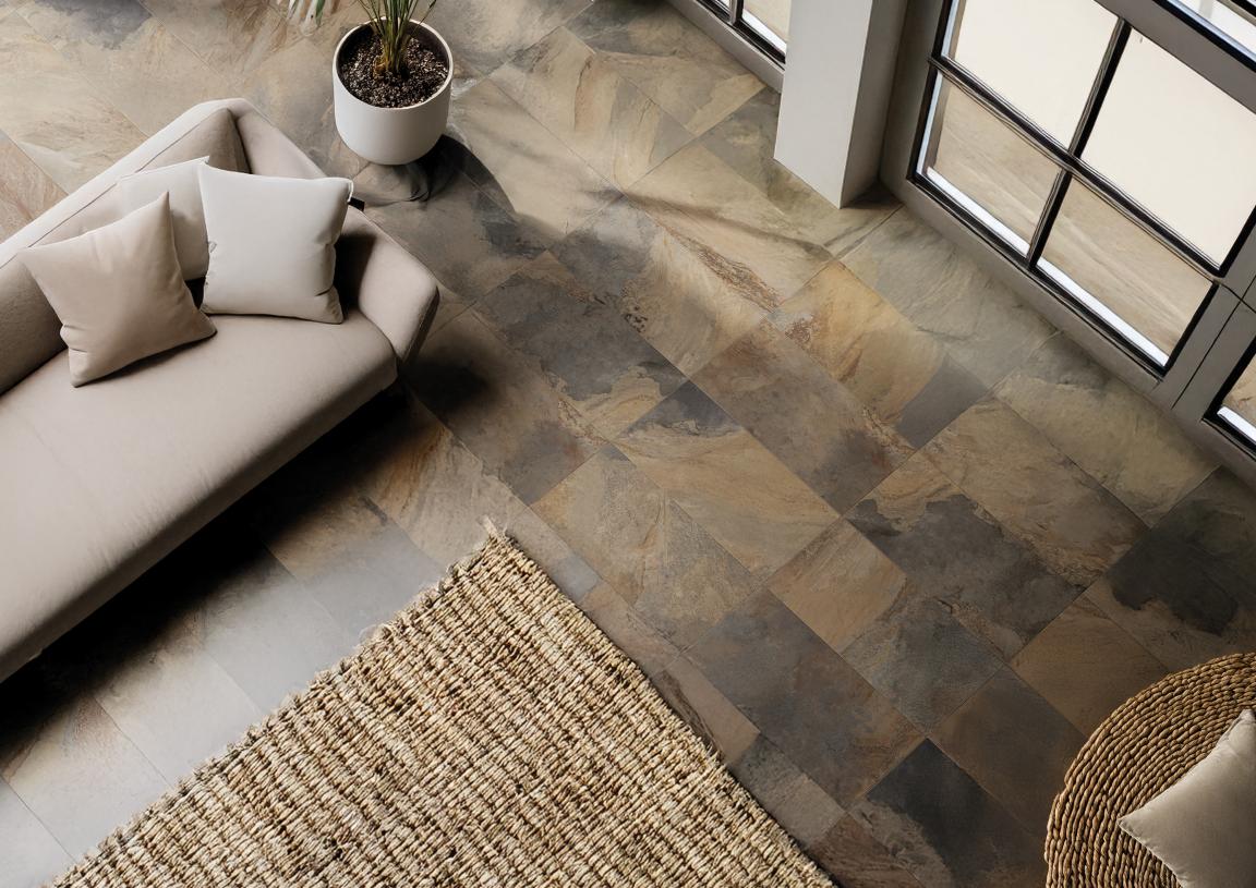 Grestec unveils Beno: A collection of porcelain tiles with slate stone elegance.