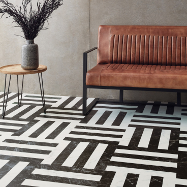 Contemporary Karndean Knight Tile flooring displayed in a modern living space with stylish furniture and decor.