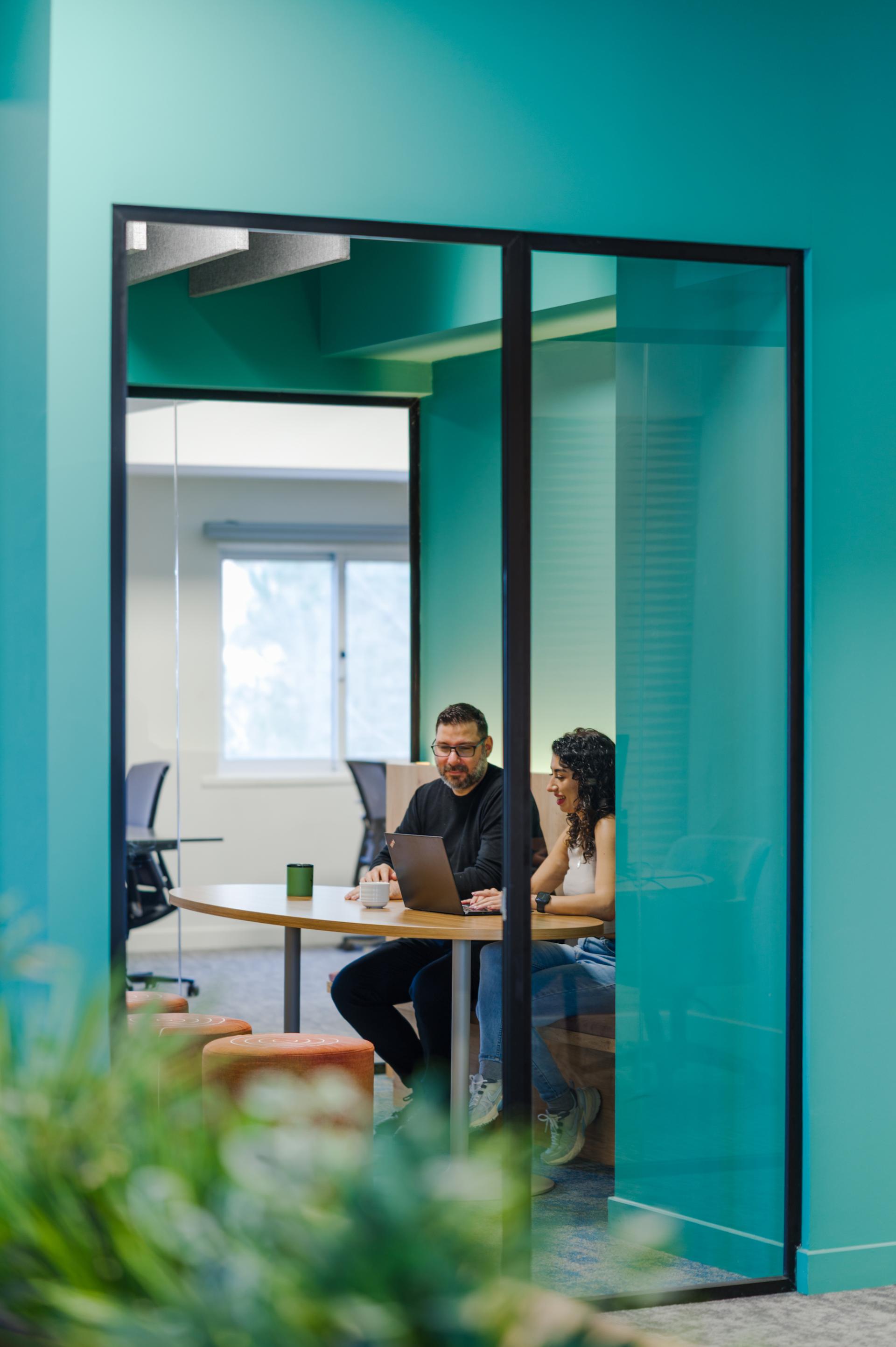 Bright, bold workplace setting for Turkcell by Taner's Sons. 