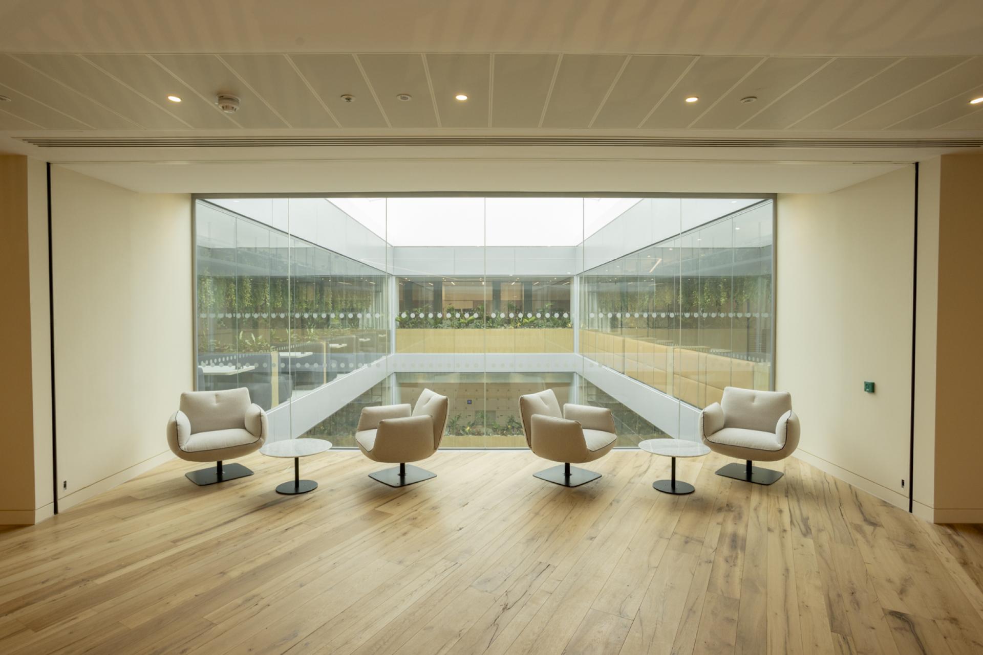 Bespoke door designs and high-end office partitions by Radii for Goodwin Procter.