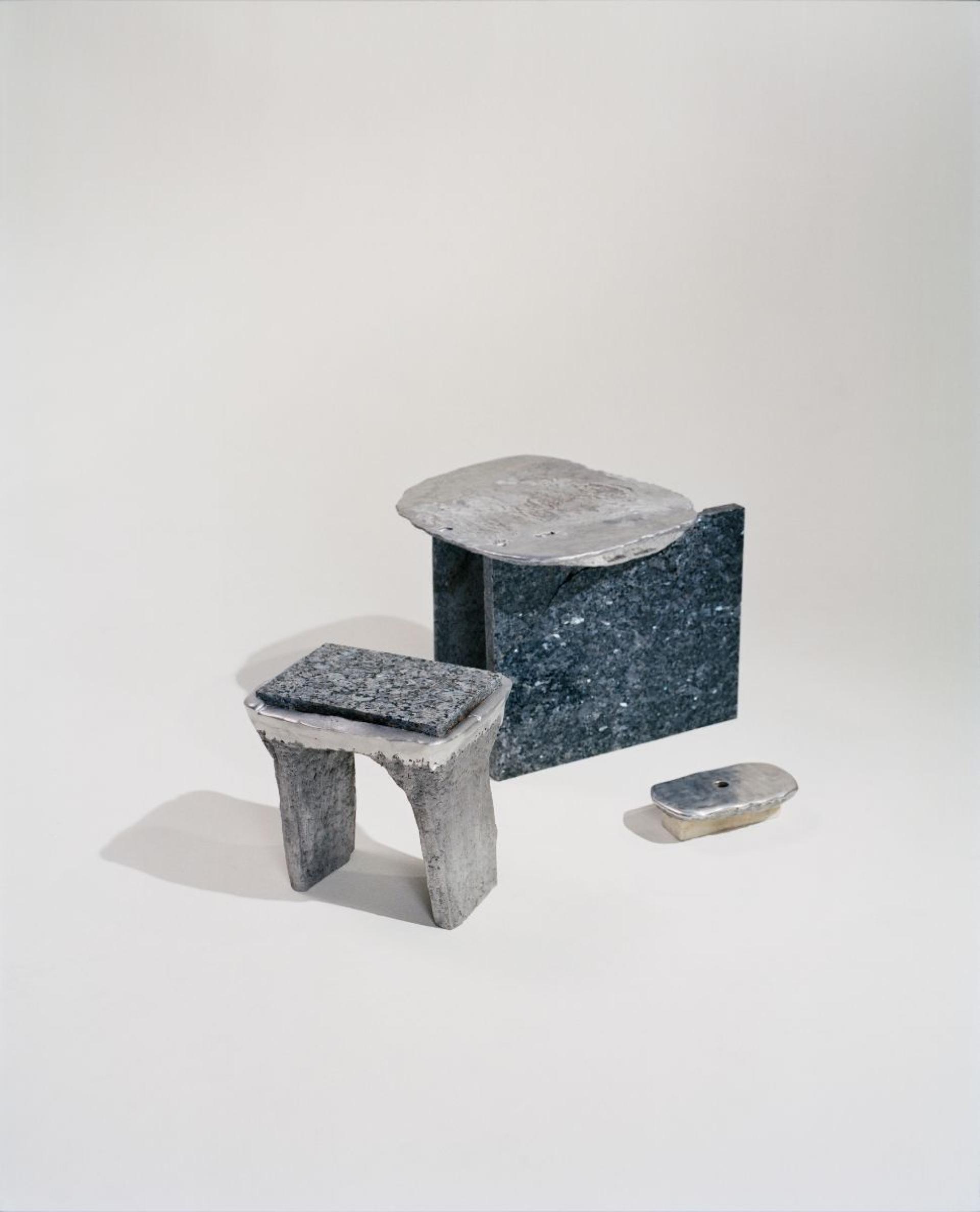 Abstract furniture pieces crafted from stone and concrete showcase Norway’s innovative approach to circular design.