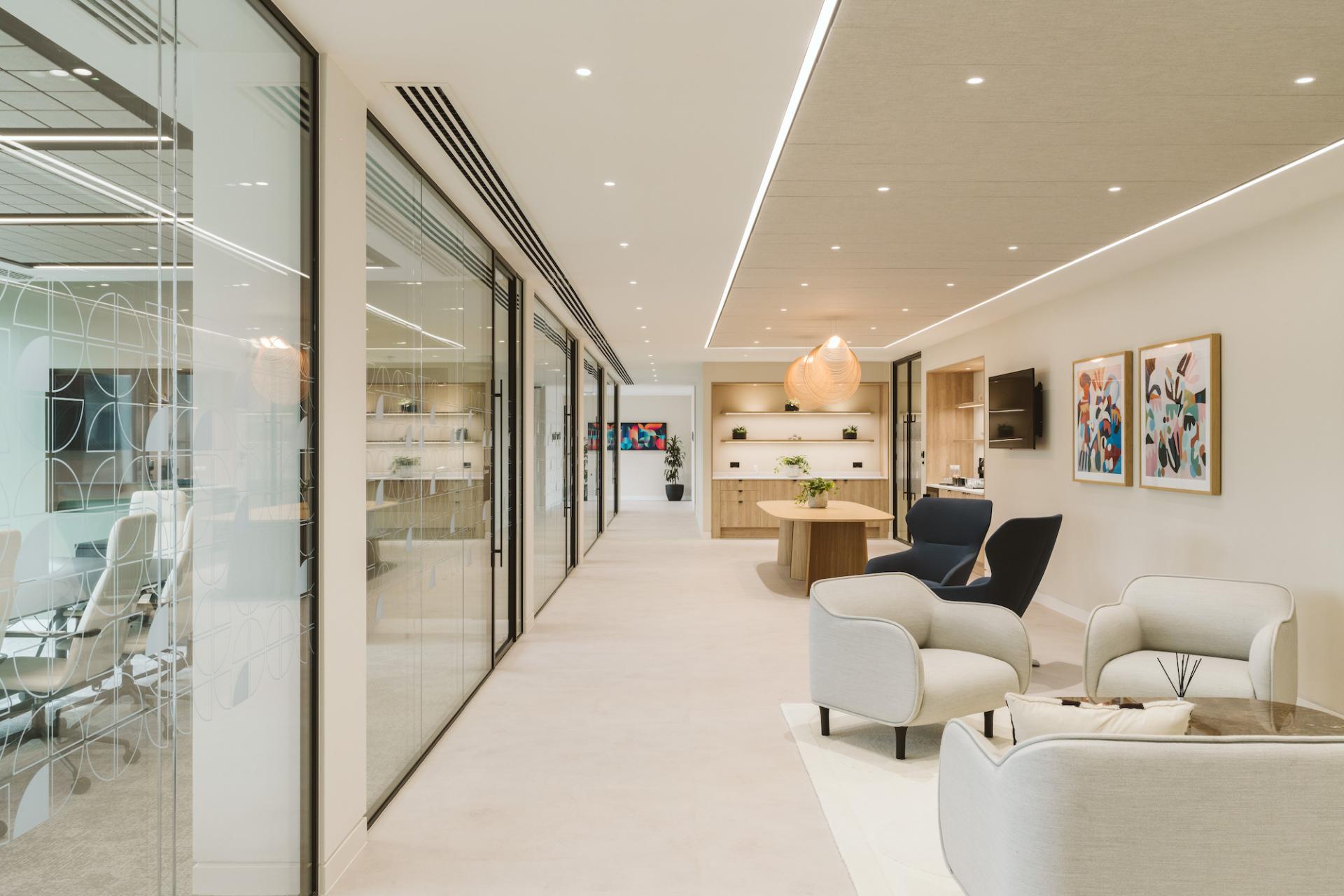 Thirdway crafts calming, textural scheme for Allspring's London workspace.