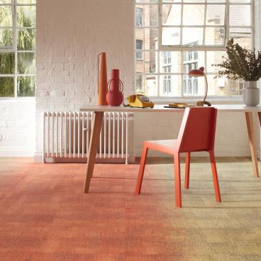 Milliken allows designers to have fun with bold, colourful Pattern Play carpet tile collection. 
