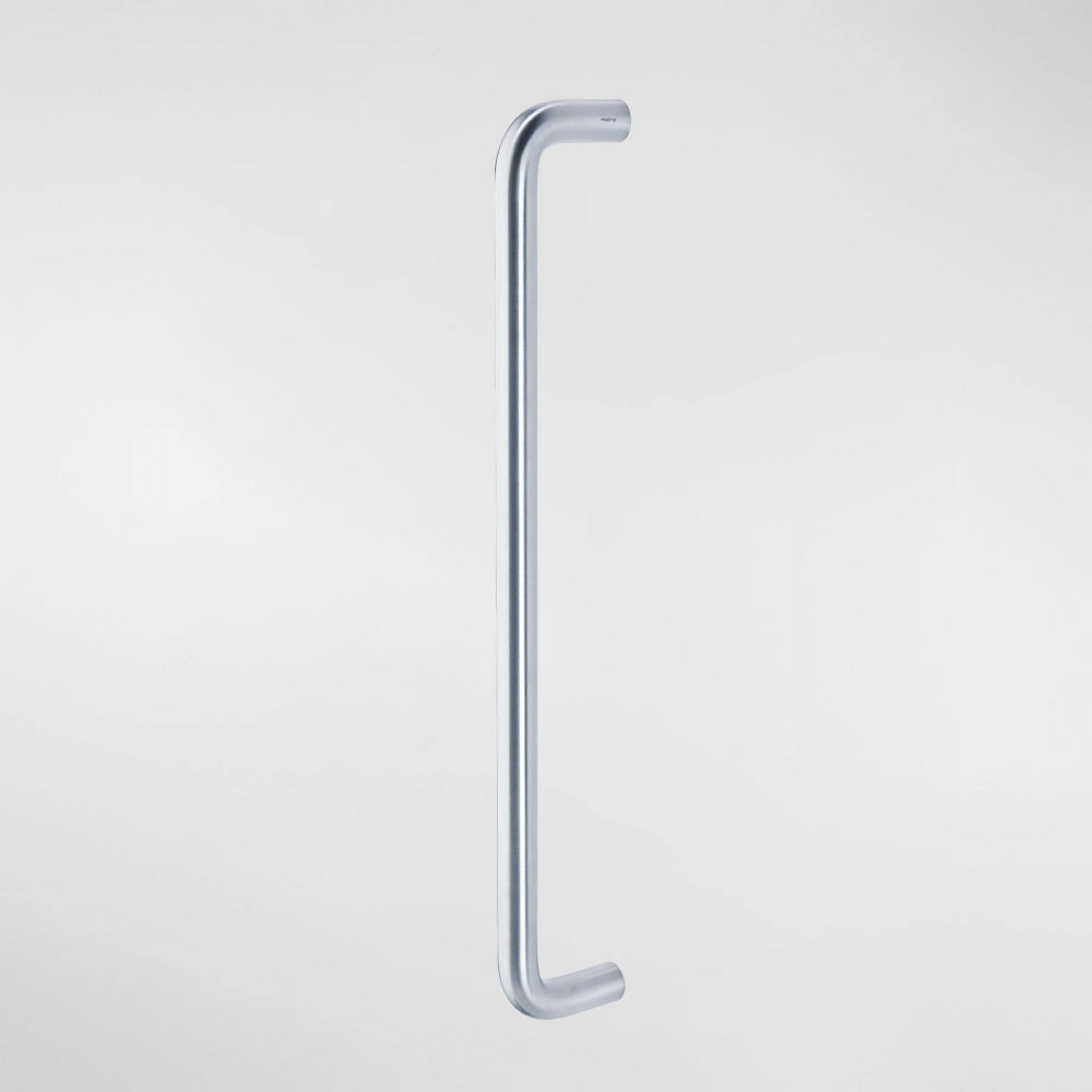 Sleek stainless steel Modric door handle designed for elegant simplicity in architectural settings at RHS Bridgewater.