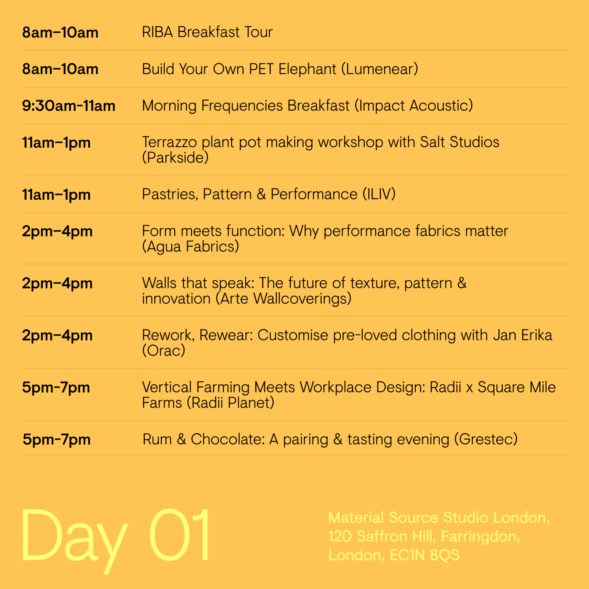 Full programme now live for Material Source Studio London at CDW 2026.