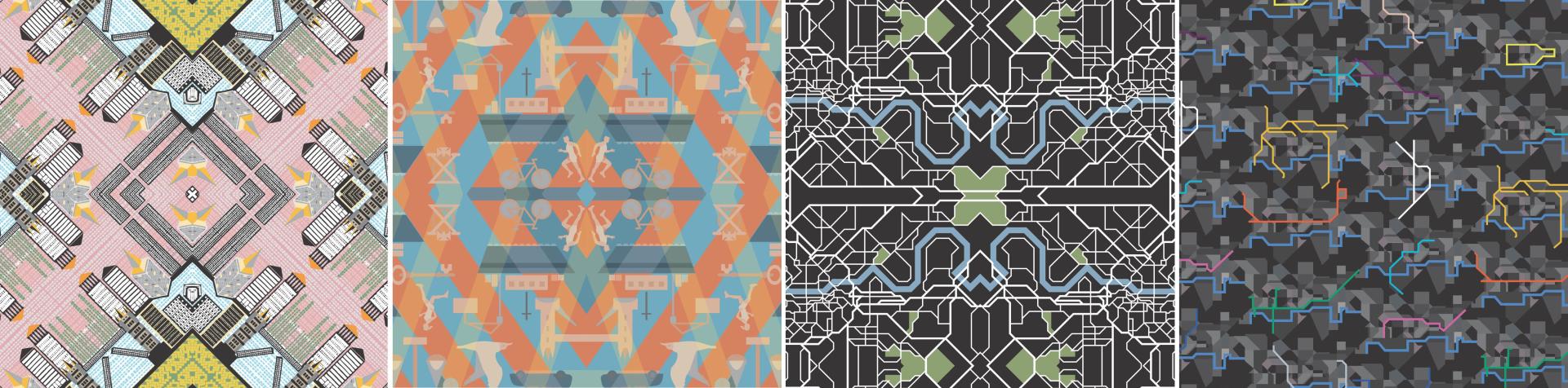 Colorful abstract patterns showcasing intricate designs and textures, illustrating the concept of pattern as an essential element.