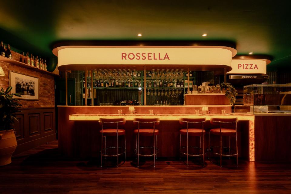 Faber-designed Rossella restaurant in London's Muswell Hill features sumptuous velvets from Agua.