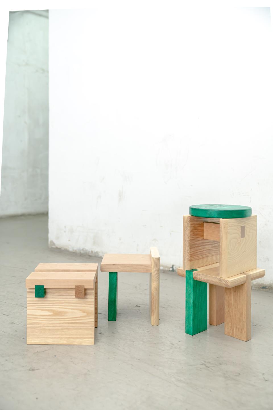 Versatile Mini-Stools crafted from wood, featuring natural finishes and colorful accents, ideal for adaptable decor solutions.