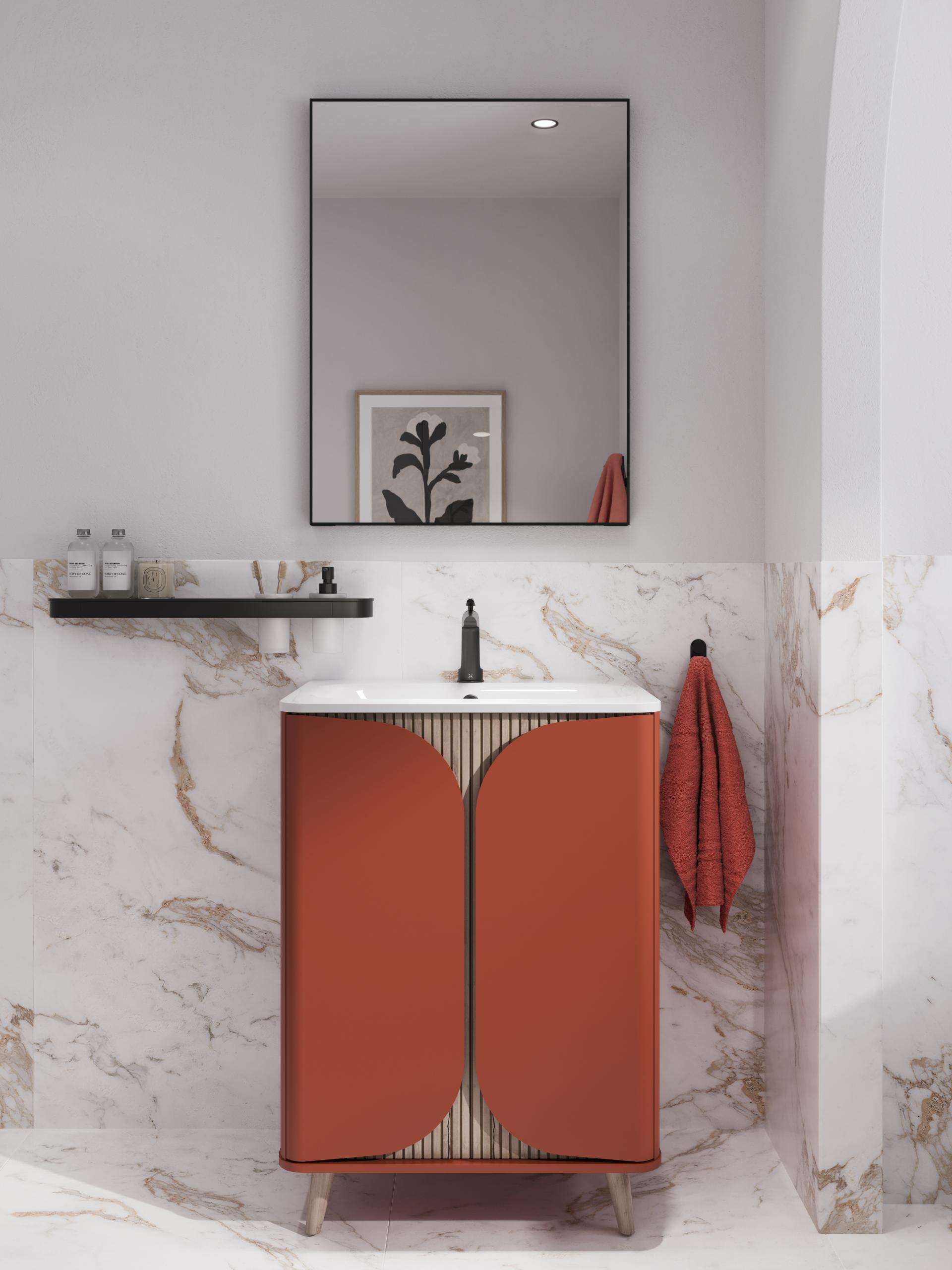 Discover Tambour: Crosswater's collection of fluted furniture for bathrooms.