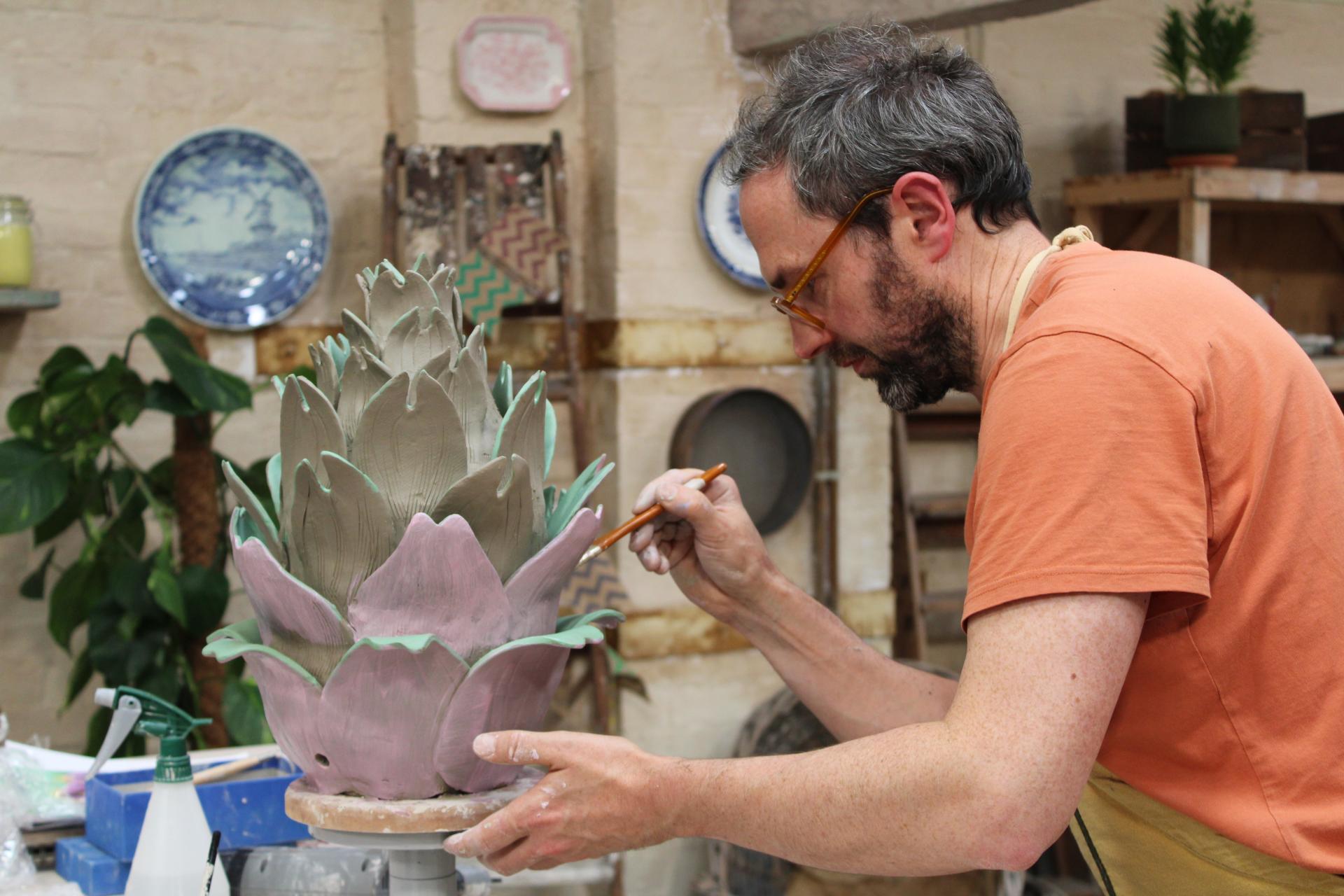 Ceramicist, Steve Brown on carving in character, the importance of self belief, and The Great Pottery Throw Down.