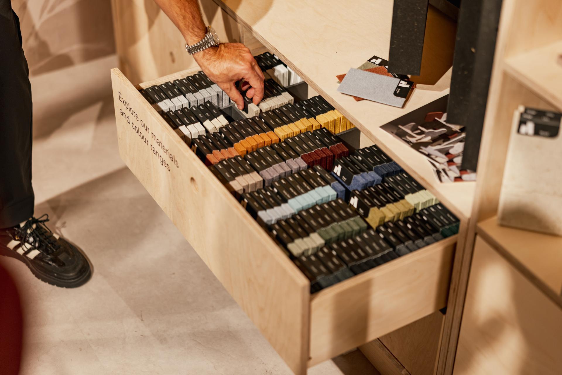 Autex Acoustics installation marks launch of Frontier Raft, plus new colours, patterns & textures.