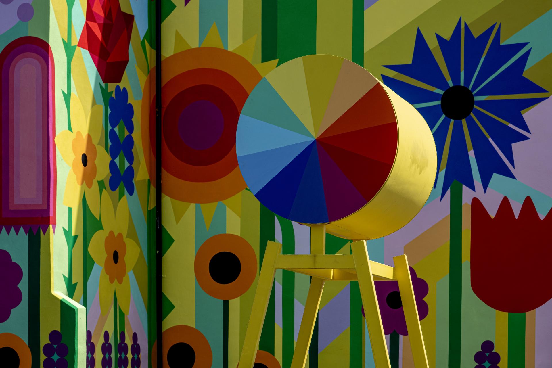 A joyful explosion of colour: Crown Paints collaborates with Morag Myerscough for National Festival of Making.