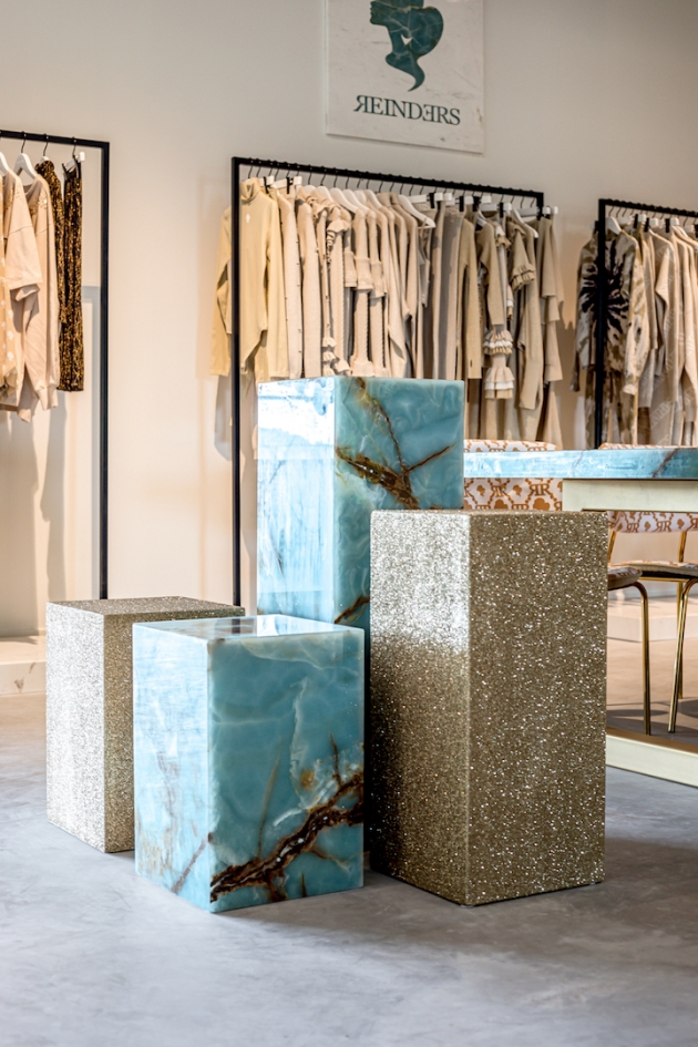 Marbel Furniture by SolidNature enhances Dutch fashion brand Reinders.