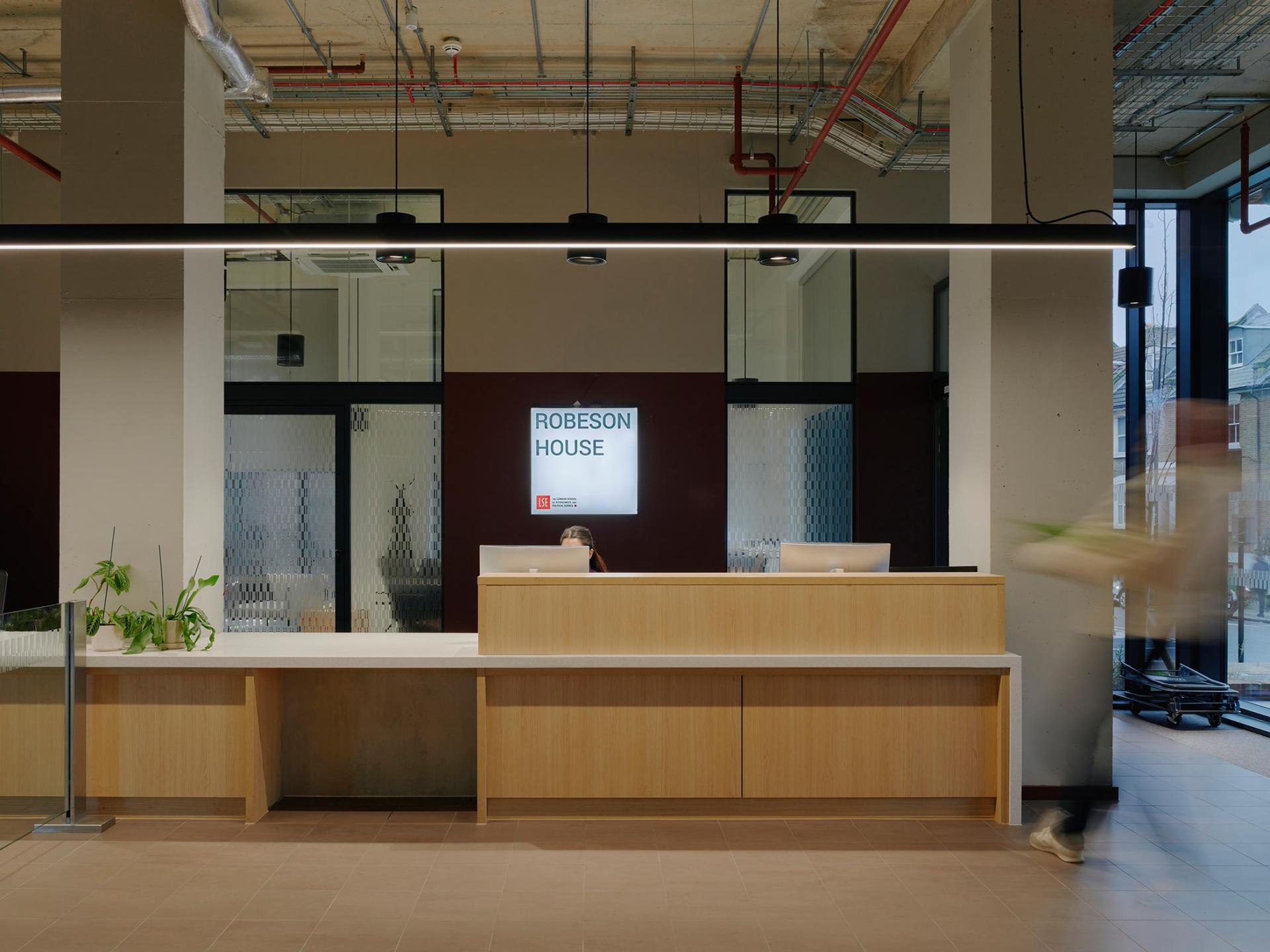 Interiors for LSE Robeson House - a home for global minds - completed by Jasper Sanders + Partners.