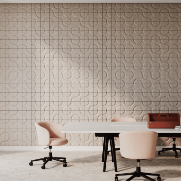 Impact Acoustic's Truchet collection transforms natural fibres, eggshell-derived minerals and mathematical order.