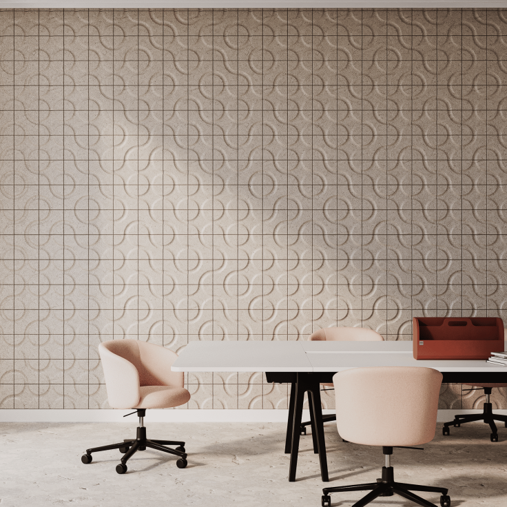 Impact Acoustic's Truchet collection transforms natural fibres, eggshell-derived minerals and mathematical order.