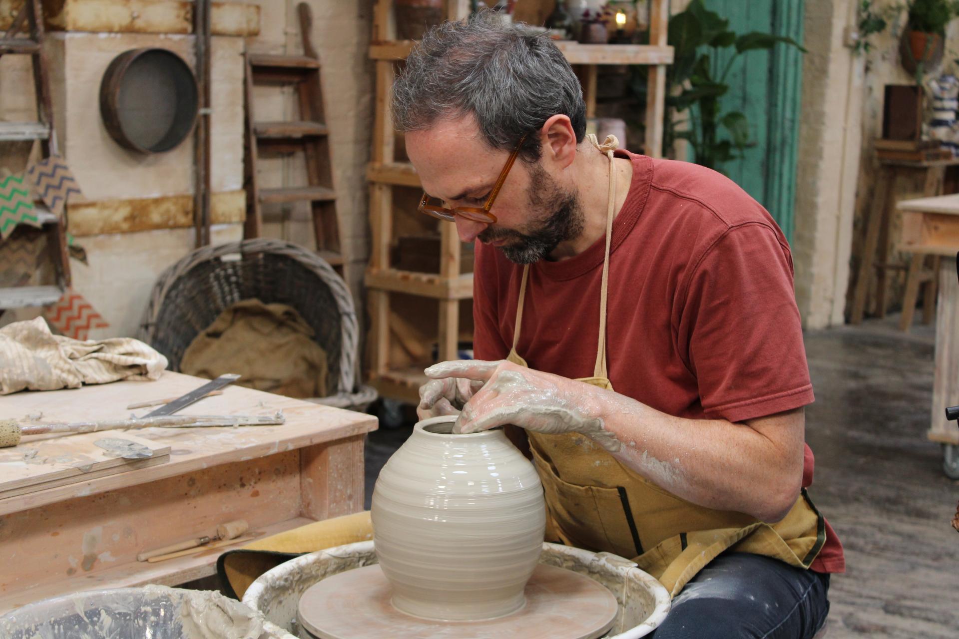 Ceramicist, Steve Brown on carving in character, the importance of self belief, and The Great Pottery Throw Down.
