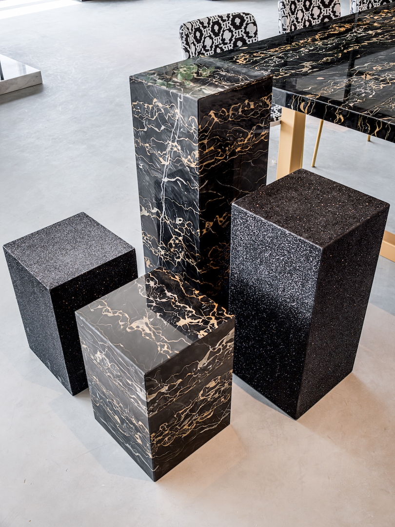 Marbel Furniture by SolidNature enhances Dutch fashion brand Reinders.