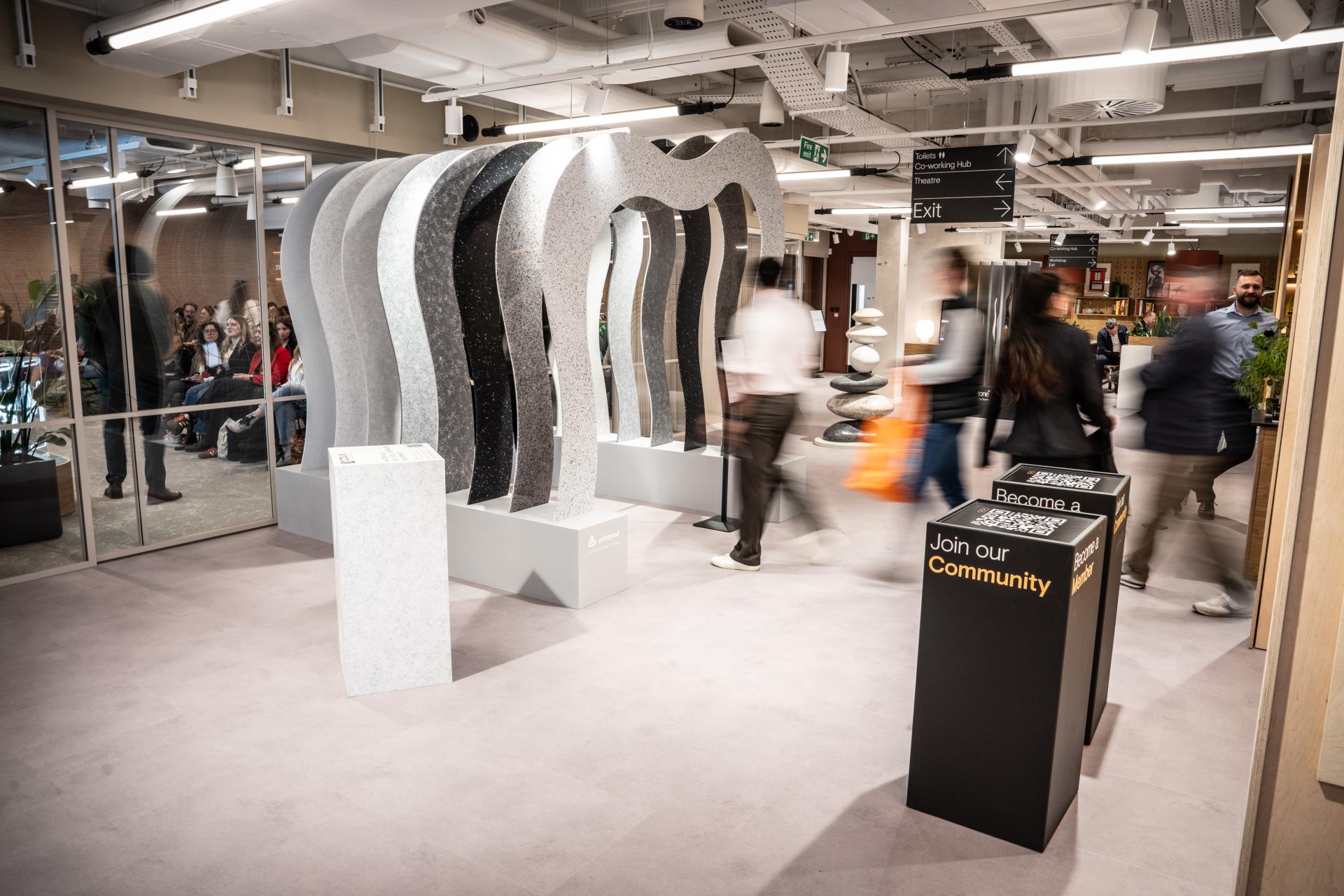 Materials Revived, Surfaces Reformed: Explore CDUK's sculpture trail at Material Source Studio London.