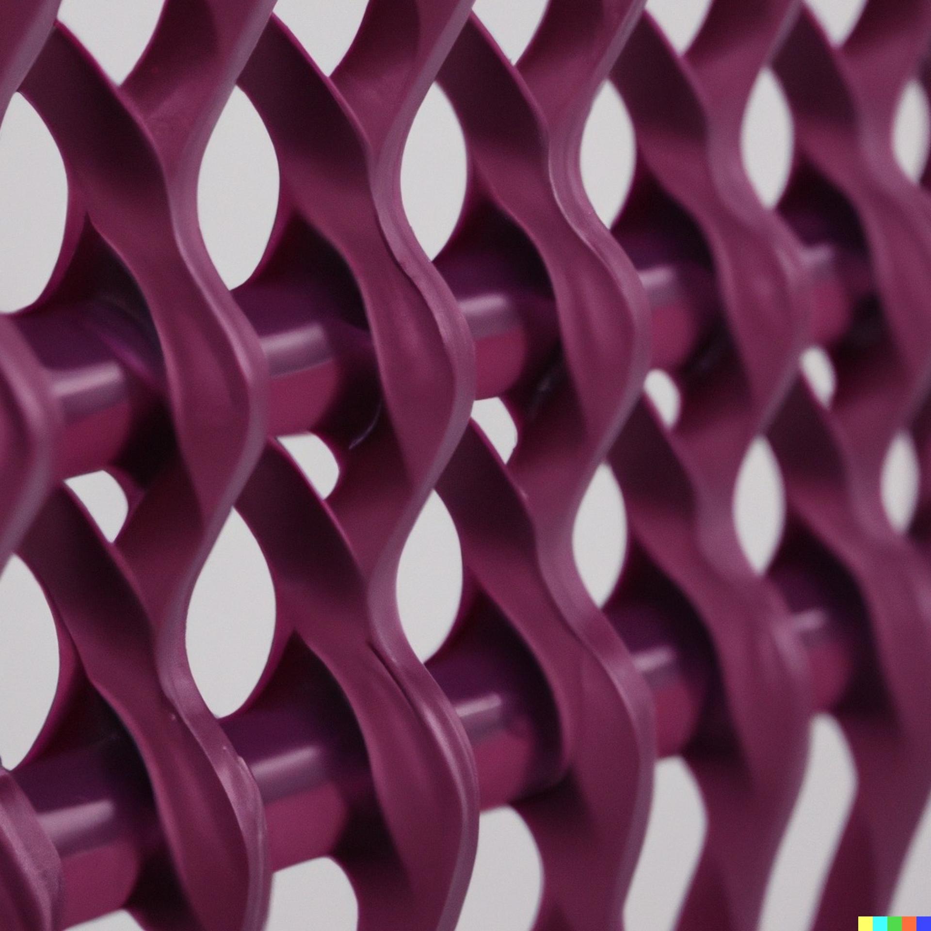Textured purple mesh material, showcasing modern design elements relevant to Manchester School of Art and architecture.