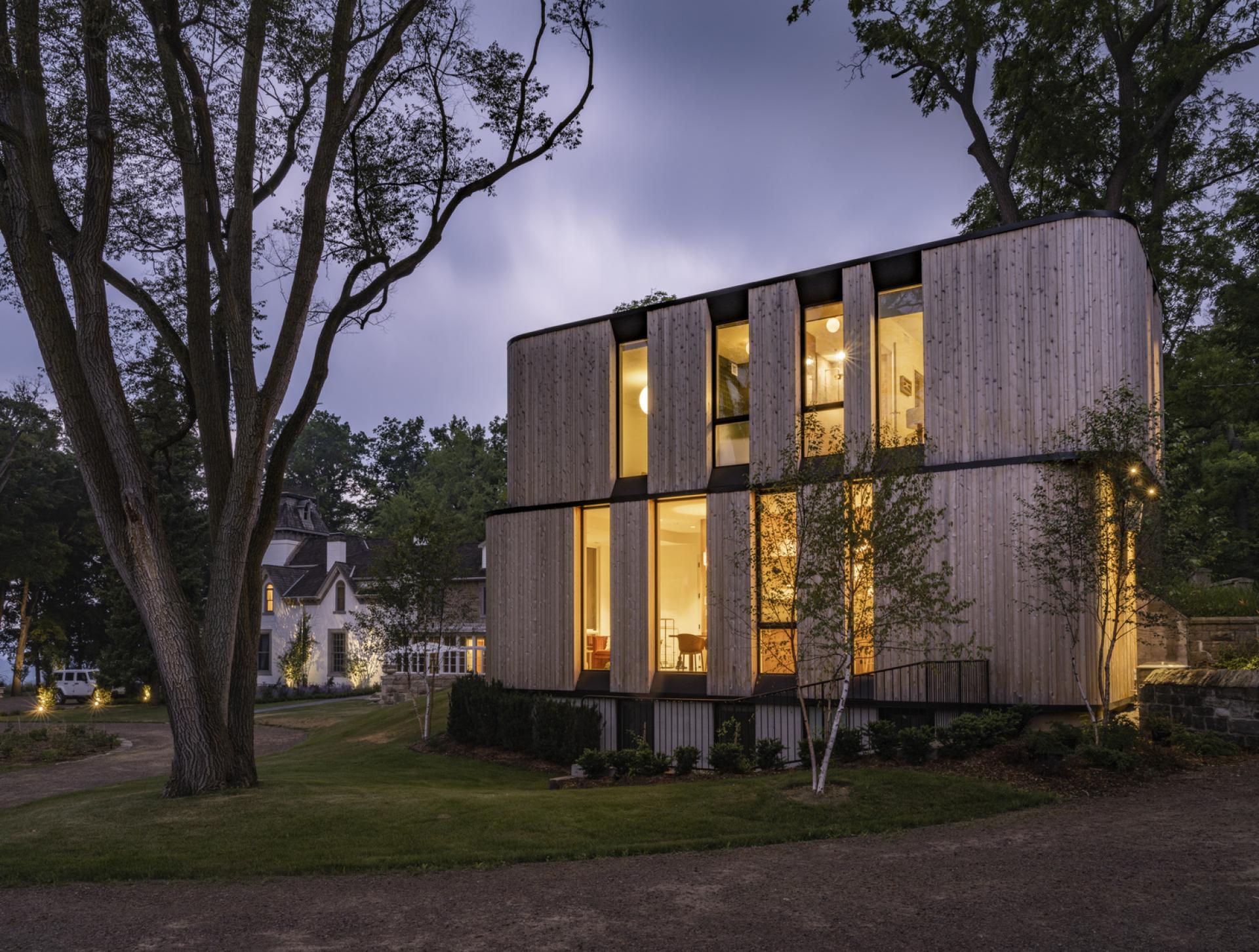 Contemporary Fold House in Southern Ontario, showcasing unique architectural design that blends with the natural environment.