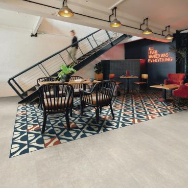 Karndean Commercial launches Knight Tile Curio: Geometric flooring infused with colour, creativity and joy.