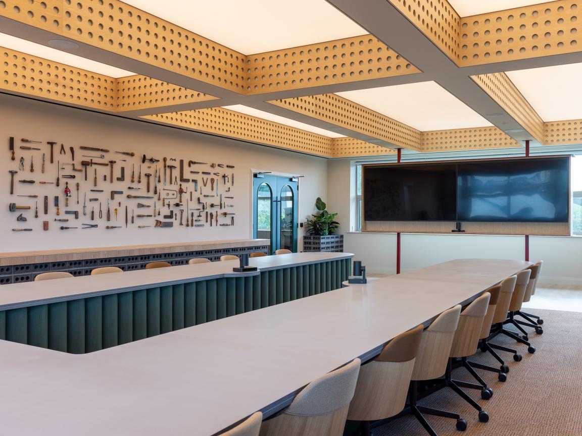 Sheila Bird's new HQ for Stockport based contractor TMT playfully celebrates The Art of Construction.